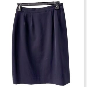 Flat Front Wool Skirt